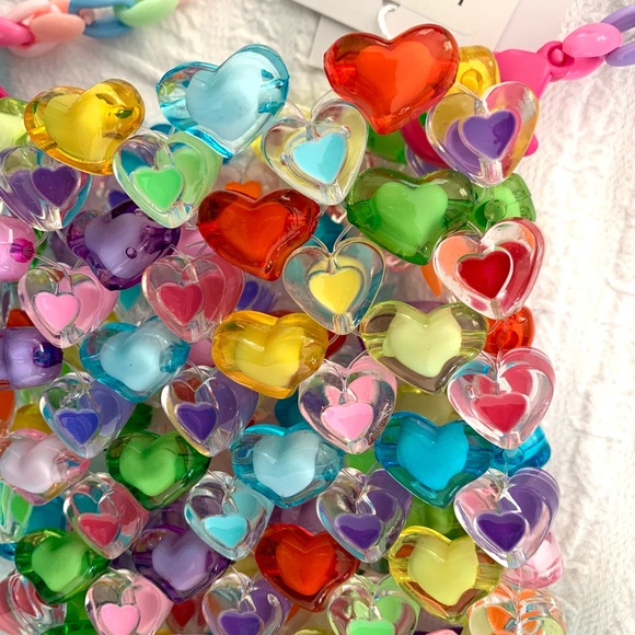 Lola + The Boys Rainbow Candy Heart Girls Purse - Picture 2 of 4